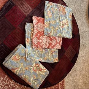 Pottery Barn Standard King Duvet Cover & 3 Euro Pillow Shams